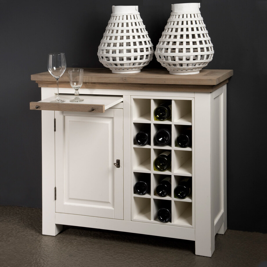 Tower Living Wijnkast 'Parma' kleur wit Tower Living Wijnkast 'Parma' kleur wit afbeelding 1