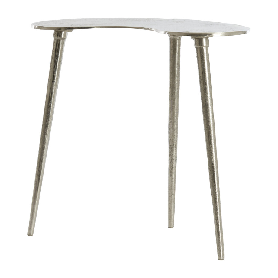 Light & Living Organische Bijzettafel 'Linos' 53 x 30cm, kleur Nikkel afbeelding 1