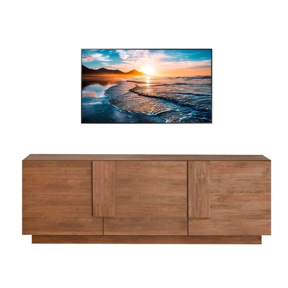 Tv Meubel Jupiter 181 cm breed 3 deurs mercure eiken afbeelding 1