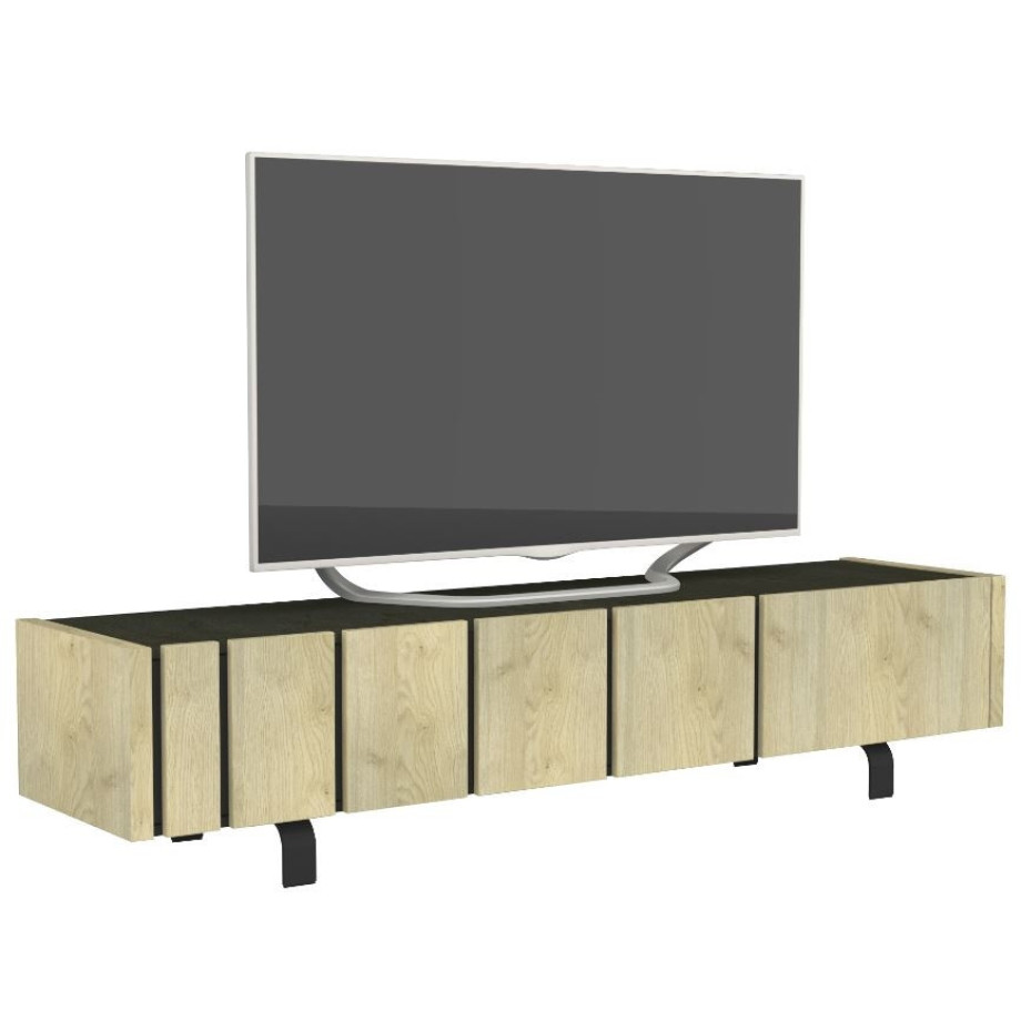 Tv-meubel Rush 190 cm breed - Naturel eiken afbeelding 1