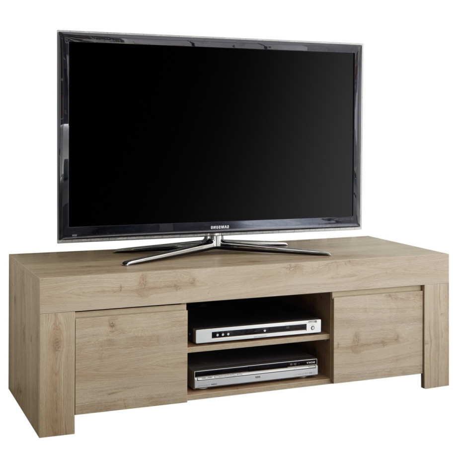 Tv-meubel Firenze 138 cm breed in Cadiz eiken afbeelding 1