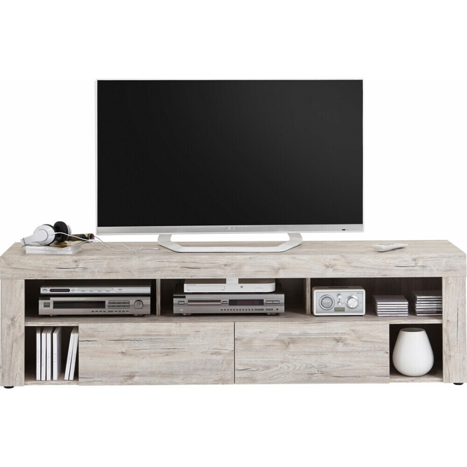 Tv-meubel Raymond 180 cm breed zand eiken Tv-meubel Raymond 180 cm breed zand eiken afbeelding 1
