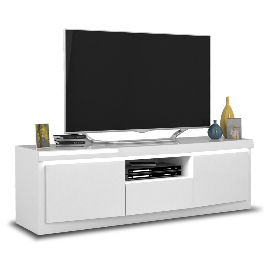 Tv-meubel Spirit 180 cm breed in hoogglans wit afbeelding 1