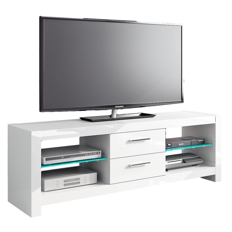 Tv-meubel Andora 150 cm breed - Hoogglans wit afbeelding 1