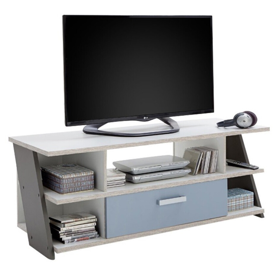 Tv-meubel Nona 135 cm breed - Zand eiken Tv-meubel Nona 135 cm breed - Zand eiken afbeelding 1