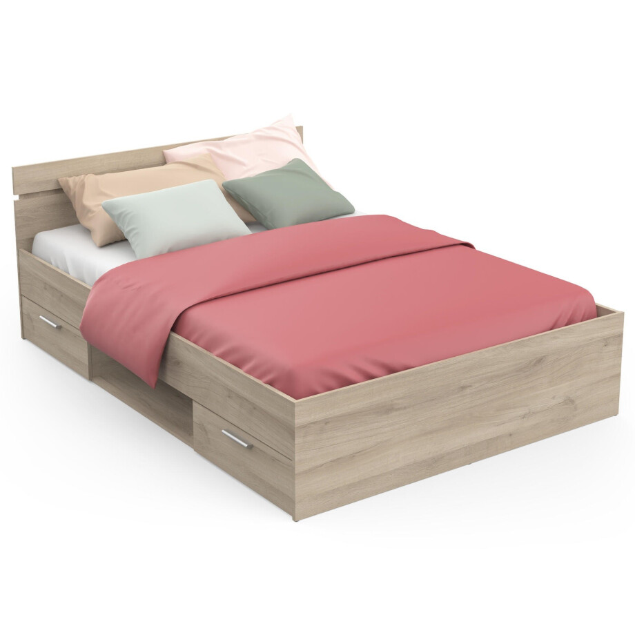 Tweepersoonsbed Lotte 140x200 cm kronberg eiken Tweepersoonsbed Lotte 140x200 cm kronberg eiken afbeelding 1