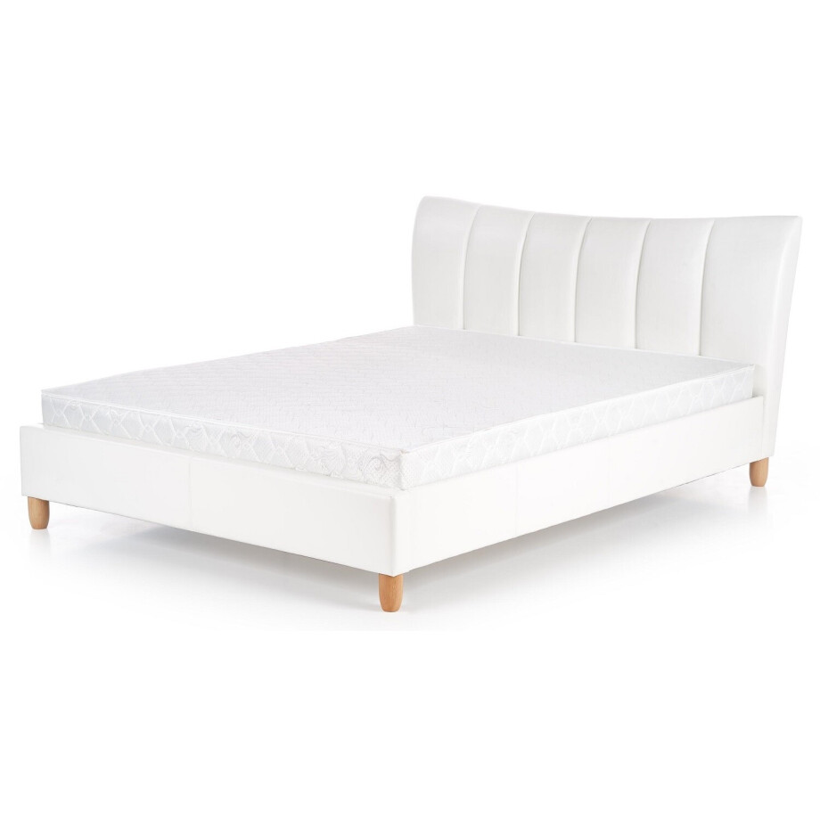 Tweepersoonsbed Sandy 160x200 cm wit Tweepersoonsbed Sandy 160x200 cm wit afbeelding 1