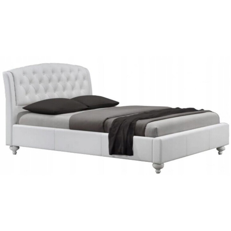 Tweepersoonsbed Sofia 160x200 cm wit Tweepersoonsbed Sofia 160x200 cm wit afbeelding 1