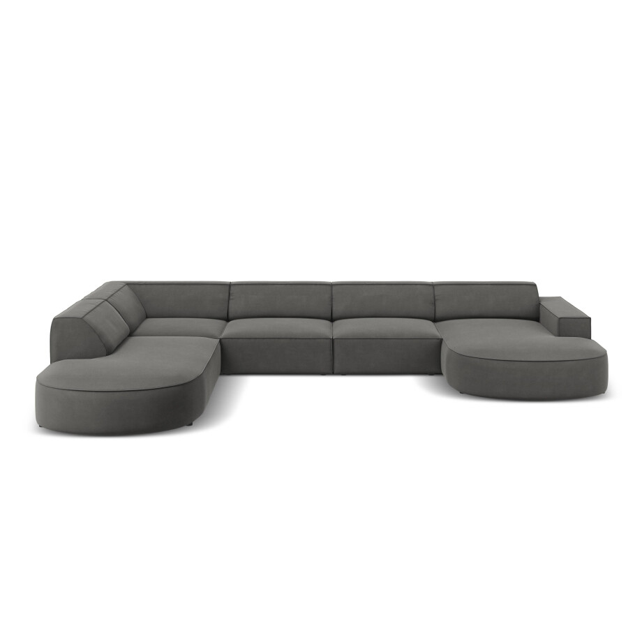 U-bank Jodie velvet Chaise longue links | Micadoni Limited Edition afbeelding 1