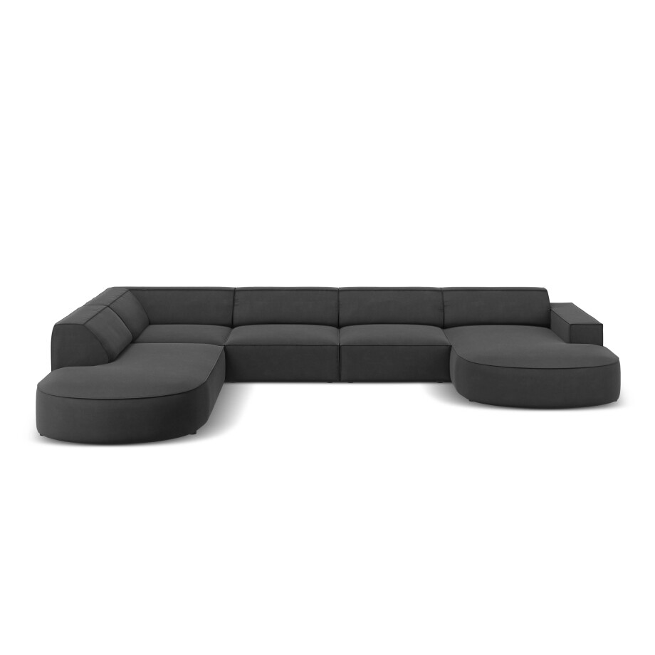 U-bank Jodie velvet Chaise longue links | Micadoni Limited Edition afbeelding 1