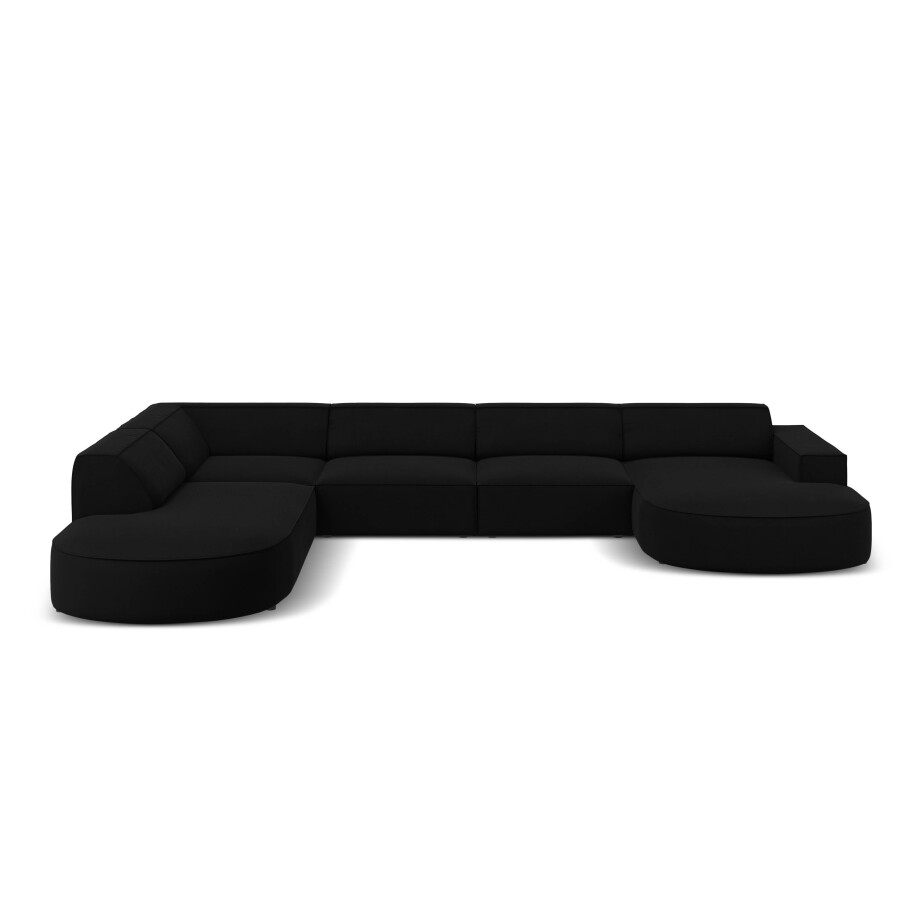 U-bank Jodie velvet Chaise longue links | Micadoni Limited Edition afbeelding 1