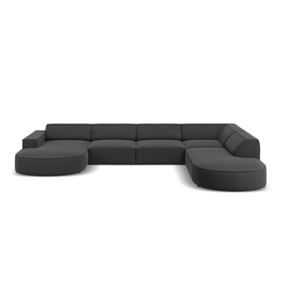 U-bank Jodie velvet Chaise longue rechts | Micadoni Limited Edition afbeelding 1