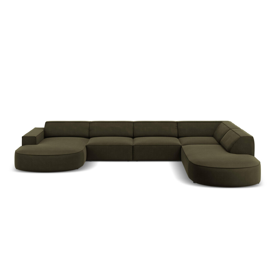 U-bank Jodie velvet Chaise longue rechts | Micadoni Limited Edition afbeelding 1