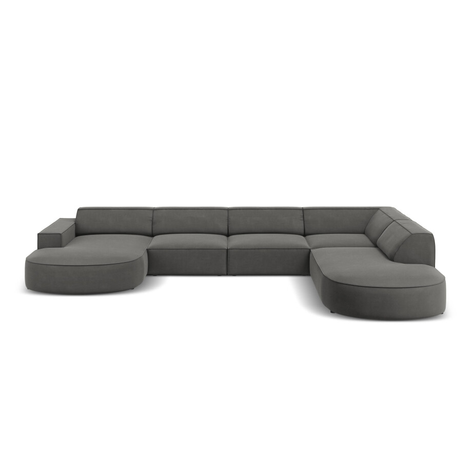 U-bank Jodie velvet Chaise longue rechts | Micadoni Limited Edition afbeelding 1