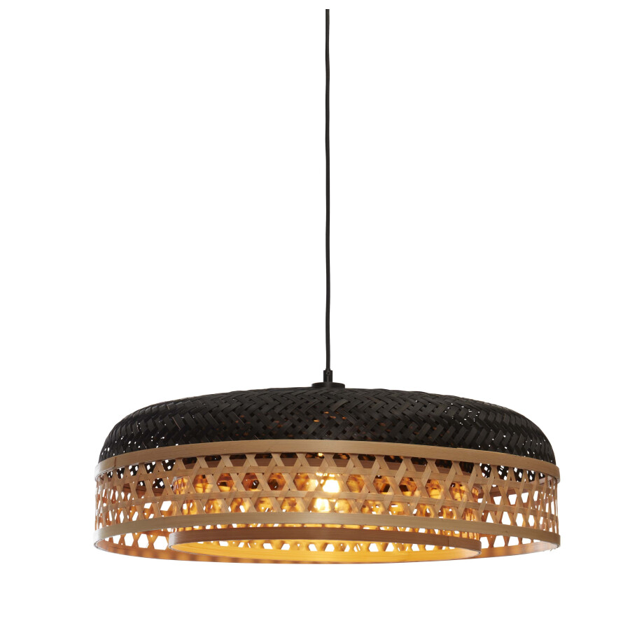 GOOD&MOJO Hanglamp 'Ubud' Bamboe, 60cm, kleur Zwart/Naturel GOOD&MOJO Hanglamp 'Ubud' Bamboe, 60cm, kleur Zwart/Naturel afbeelding 1