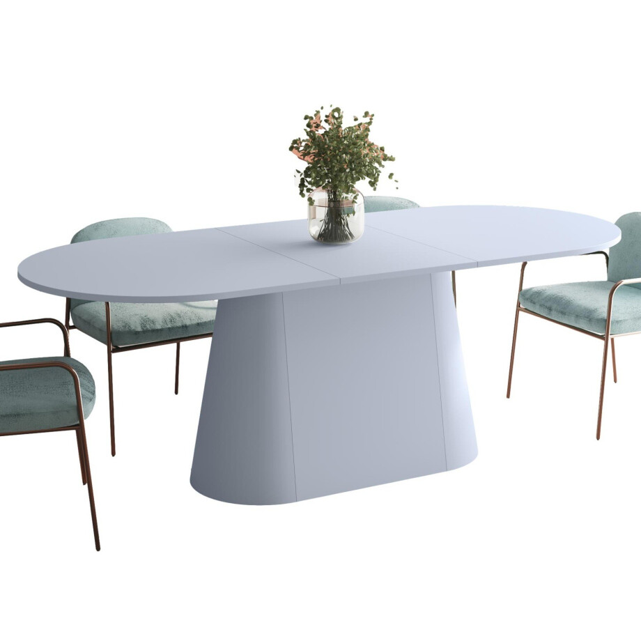 Uitschuifbare eettafel Capitolo 160-208 cm blauw mat afbeelding 1