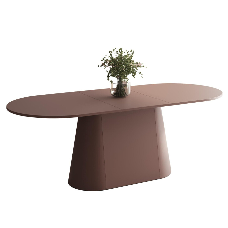 Uitschuifbare eettafel Capitolo 160-208 cm donkerrood mat Uitschuifbare eettafel Capitolo 160-208 cm donkerrood mat afbeelding 1