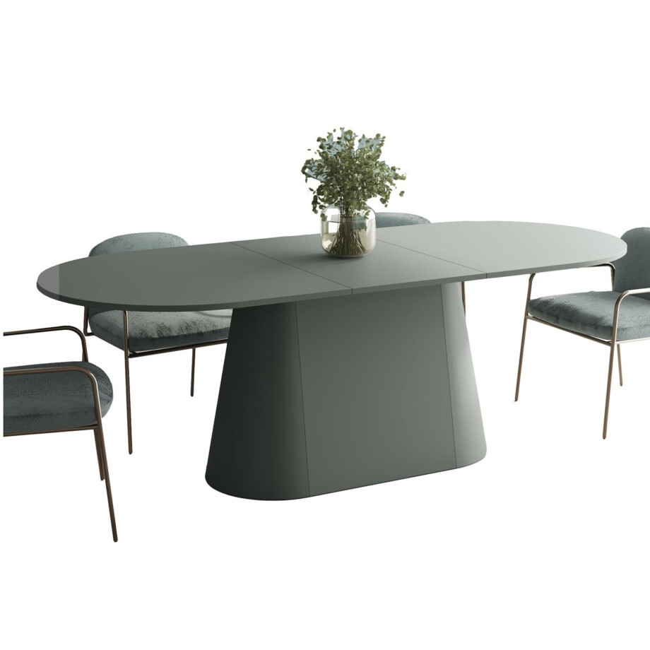 Uitschuifbare eettafel Capitolo 160-208 cm groen mat afbeelding 1