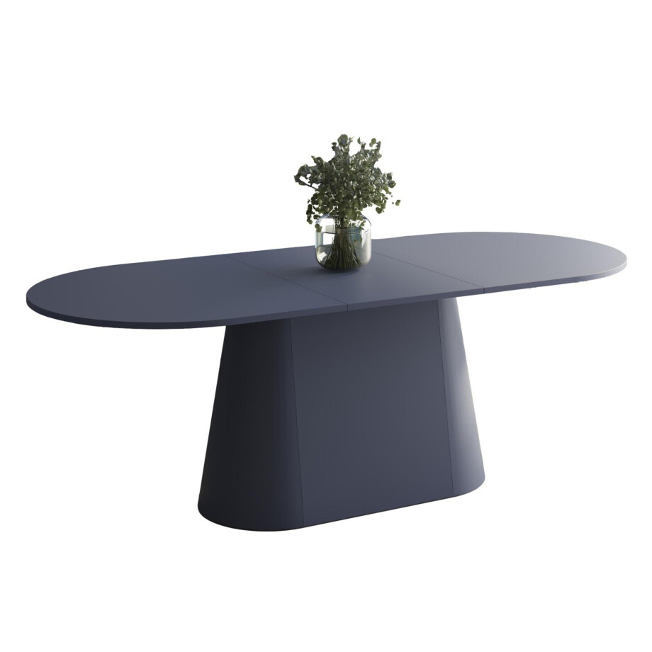 Uitschuifbare eettafel Capitolo 160-208 cm navy blauw mat Uitschuifbare eettafel Capitolo 160-208 cm navy blauw mat afbeelding 1