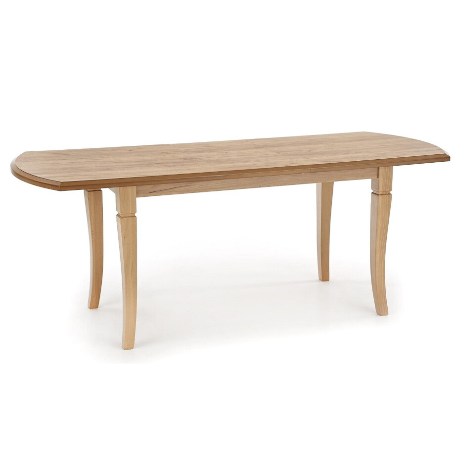 Uitschuifbare eettafel Fryderyk 160 tot 240 cm breed eiken afbeelding 