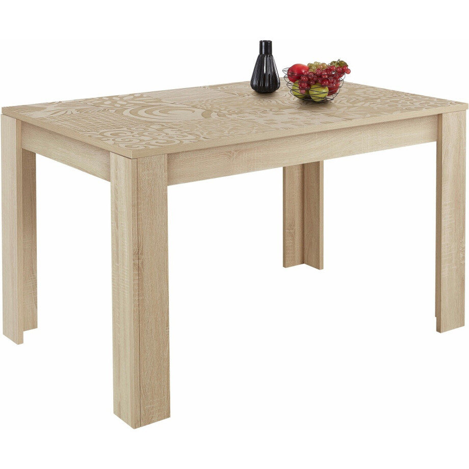 Uitschuifbare Eettafel Miro 137 tot 185 cm breed in sonoma eiken Uitschuifbare Eettafel Miro 137 tot 185 cm breed in sonoma eiken afbeelding 1