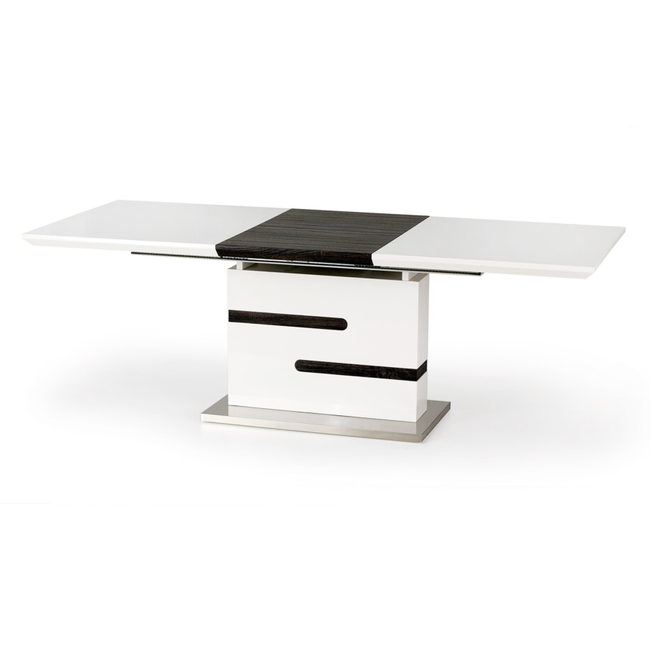 Uitschuifbare eettafel Monoca 160 tot 220 cm breed in wit afbeelding 1