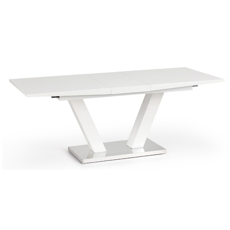 Uitschuifbare eettafel Vision 160 tot 200 cm breed in wit afbeelding 1