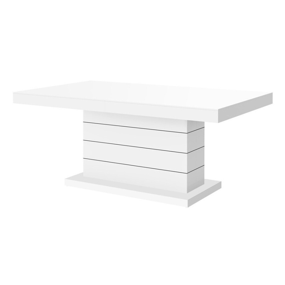 Uitschuifbare salontafel Matera Lux 120 tot 170 cm breed in mat wit Uitschuifbare salontafel Matera Lux 120 tot 170 cm breed in mat wit afbeelding 1