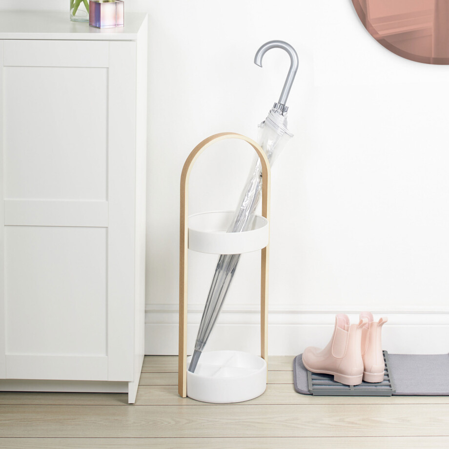 Umbra Parapluhouder 'Bellwood' kleur Wit/Naturel Umbra Parapluhouder 'Bellwood' kleur Wit/Naturel afbeelding 1