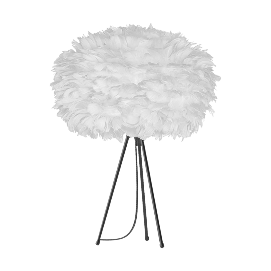 Eos Medium tafellamp white - met tripod zwart - Ø 45 cm Eos Medium tafellamp white - met tripod zwart - Ø 45 cm afbeelding 1