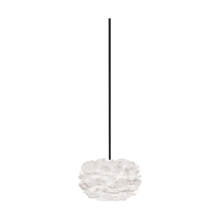 Eos Micro hanglamp white - met koordset zwart - Ø 22 cm Eos Micro hanglamp white - met koordset zwart - Ø 22 cm afbeelding 1