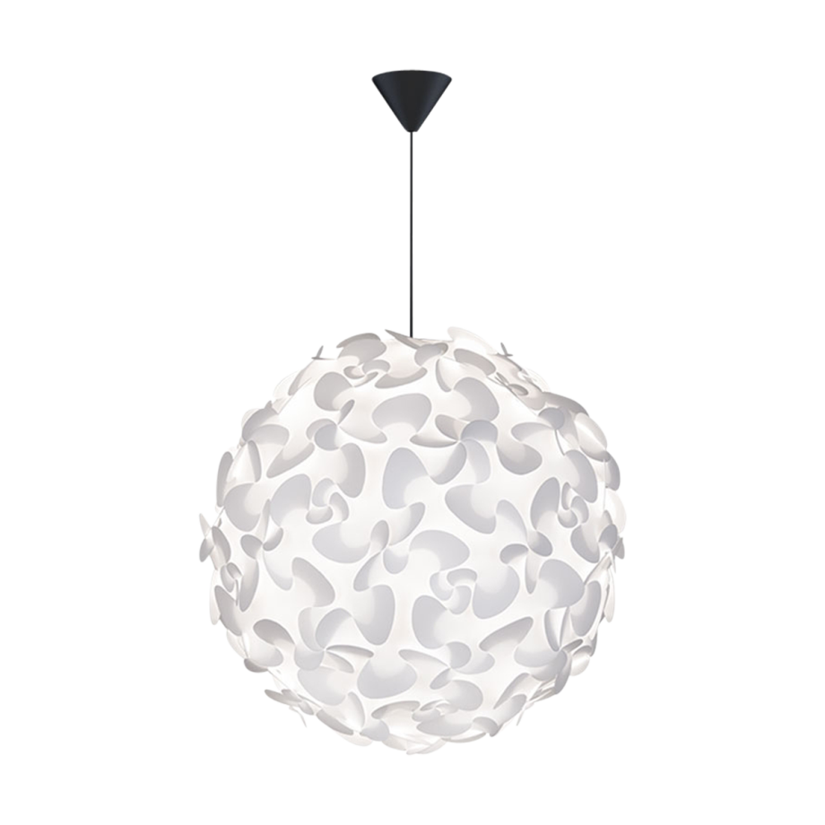 Lora Medium hanglamp white - met koordset zwart - Ø 45 cm afbeelding 1