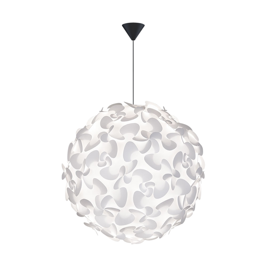 Lora X-Large hanglamp white - met koordset zwart - Ø 75 cm afbeelding 1