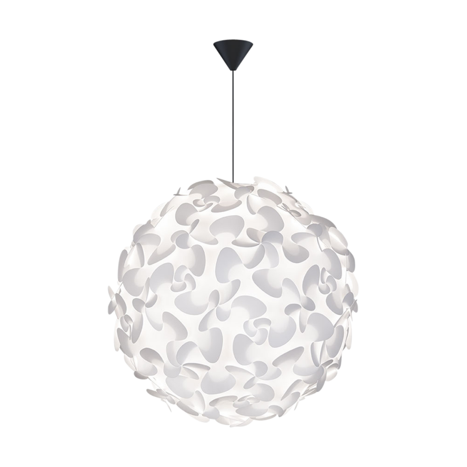 Lora X-Large hanglamp white - met koordset zwart - Ø 75 cm Lora X-Large hanglamp white - met koordset zwart - Ø 75 cm afbeelding 1