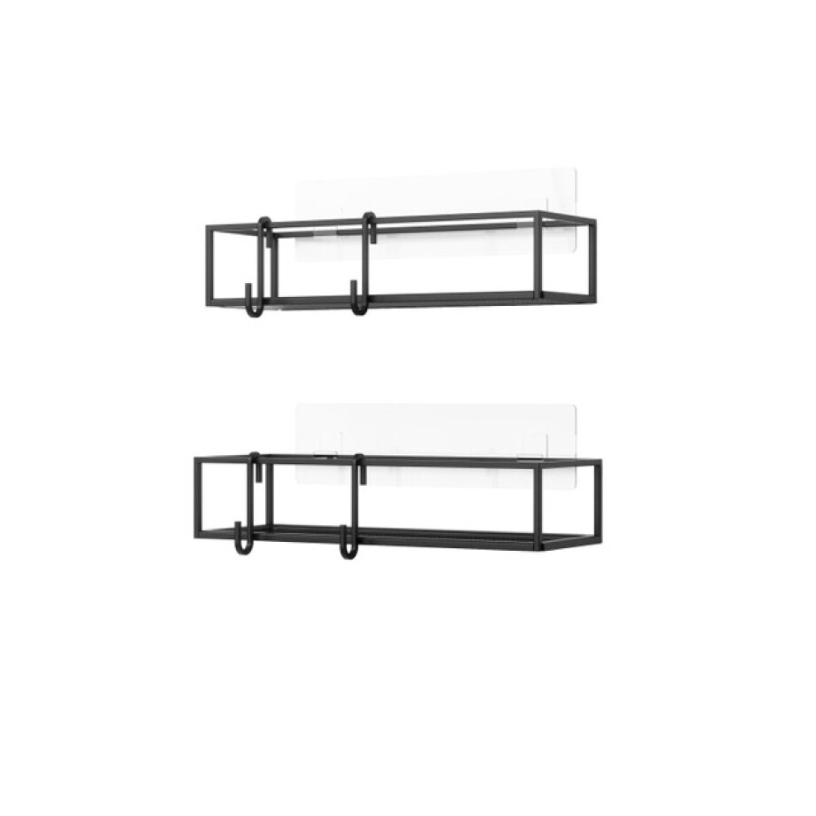 Umbra Cubiko douchekorf 32x12x10cm set van 2 ijzer zwart 1018615-040 afbeelding 1