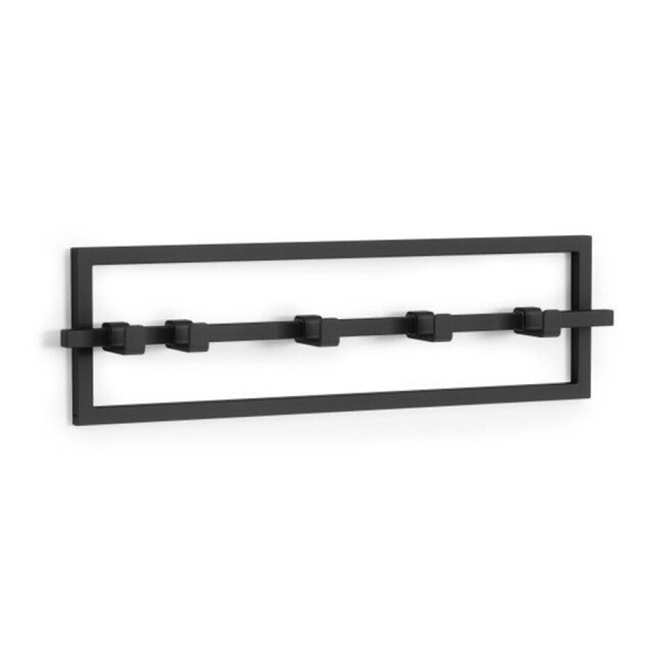 Umbra Cubiko handdoekrek 53x15x6cm met 5 haken zwart 1016881-040 afbeelding 1