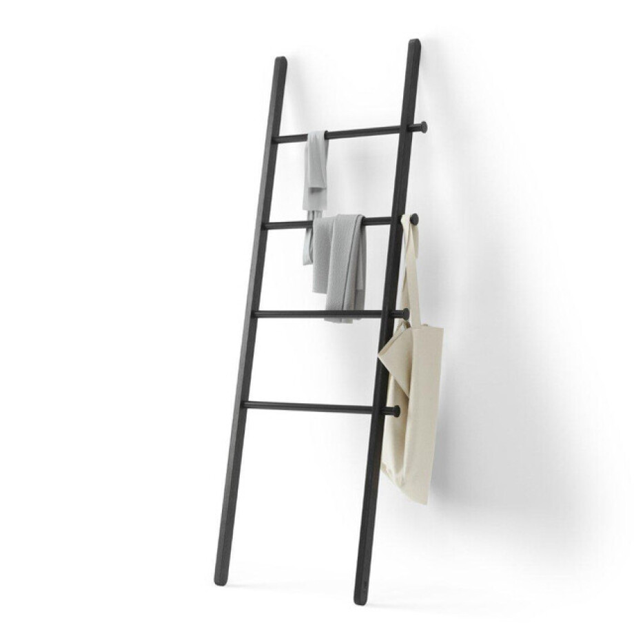 Umbra Leana handdoekladder 51x152x4cm Hout Zwart 1017445-040 afbeelding 1