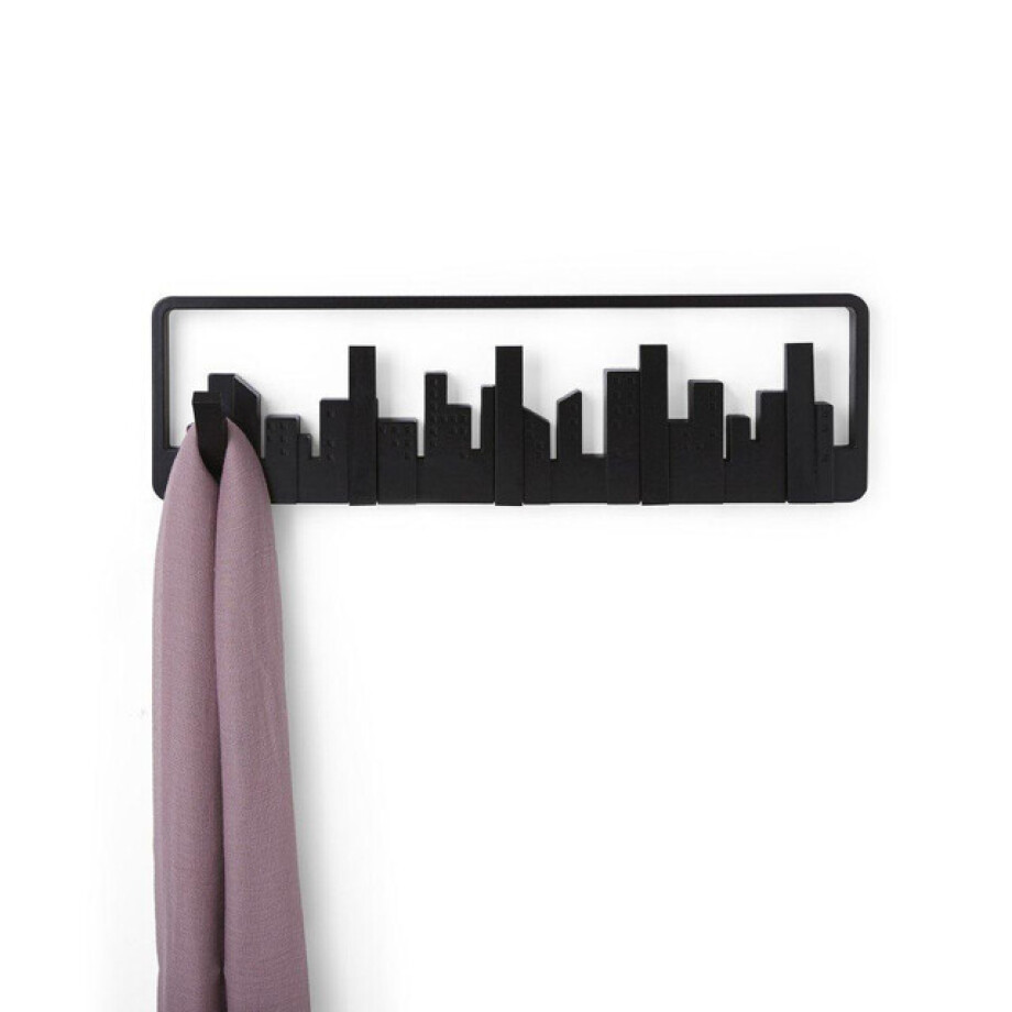 Umbra Skyline handdoekhaak 50x15x3cm Kunststof Zwart 318190-040 afbeelding 1