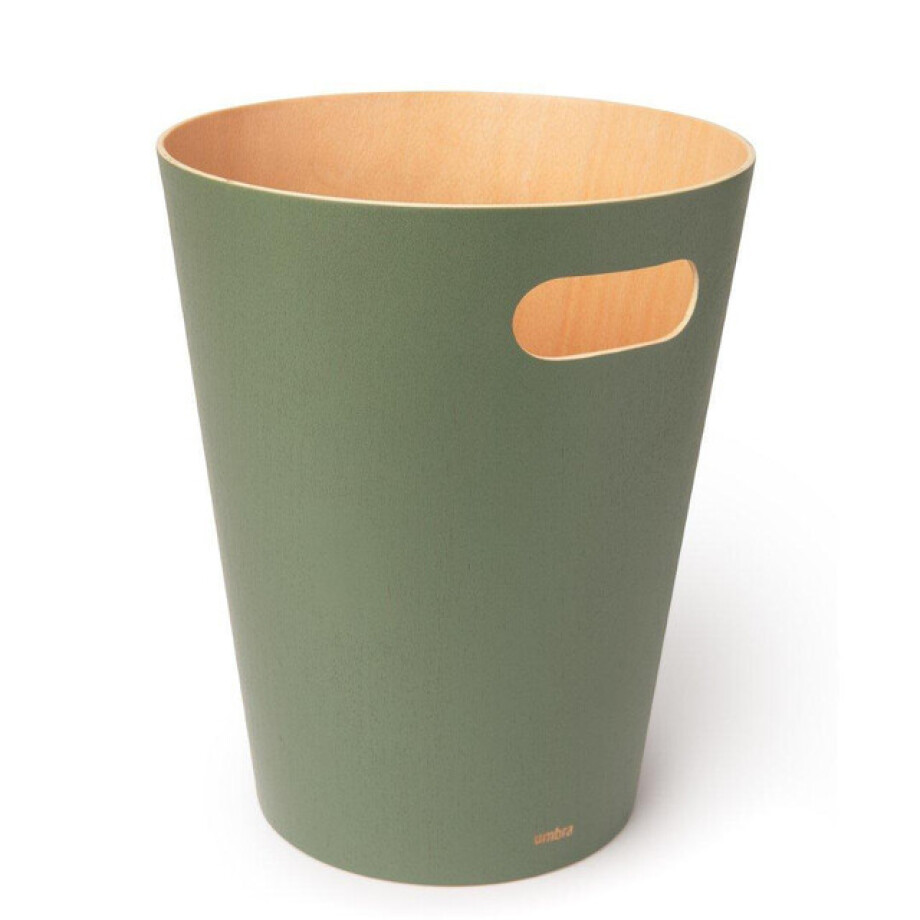 Umbra Woodrow Afvalbak - 23x23x28cm - 7.5 liter - Groen 082780-1095 afbeelding 1
