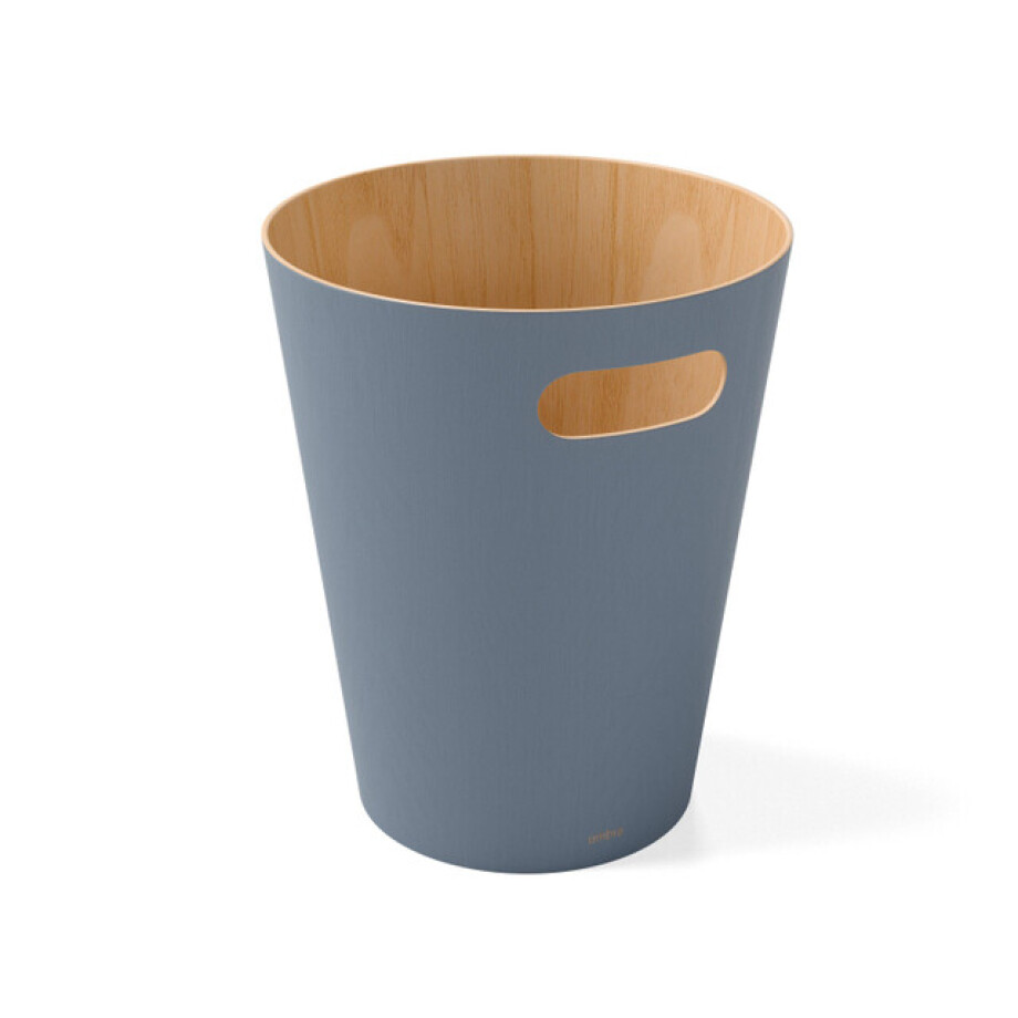 Umbra Woodrow Afvalbak - 23x23x28cm - 7.5 liter - Leisteen blauw 082780-1050 afbeelding 1
