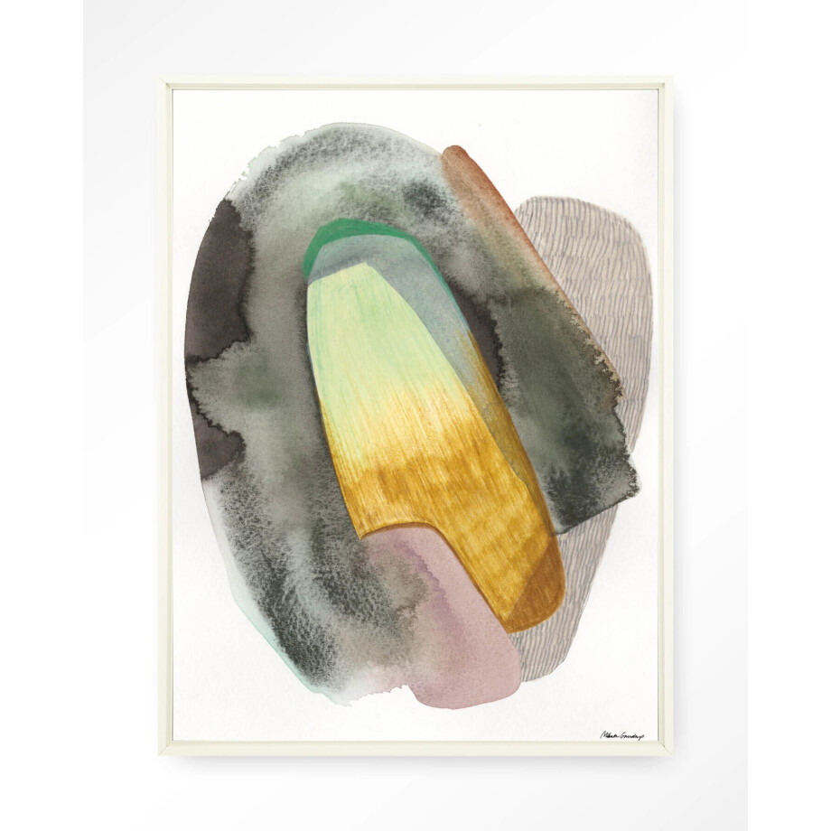 Urban Cotton Wandkleed 'Airborne' 110 x 145cm in Floating Frame - off white afbeelding 