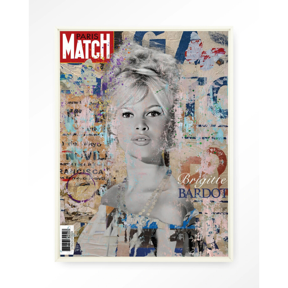 Urban Cotton Wandkleed 'Brigitte' 110 x 145cm in Floating Frame - off white afbeelding 