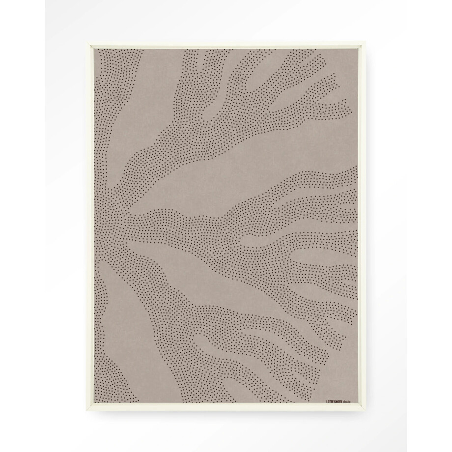 Urban Cotton Wandkleed 'Circle Light' 110 x 145cm in Floating Frame - off white afbeelding 