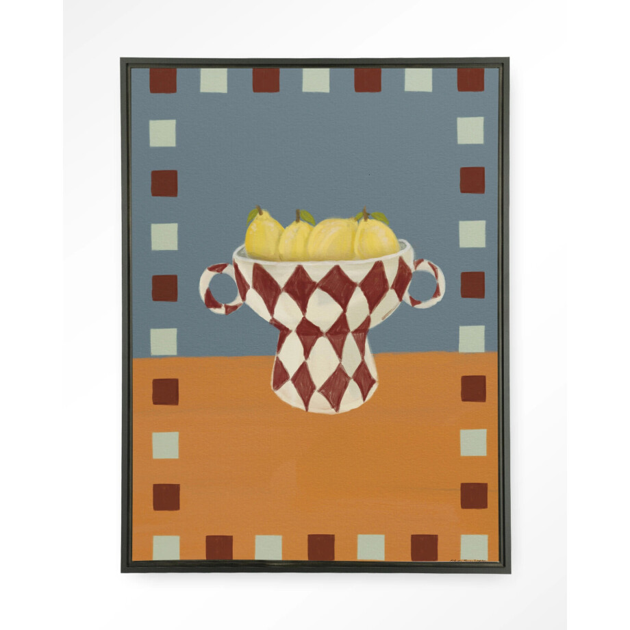 Urban Cotton Wandkleed 'Eclectic Series 4' 145 x 190cm in Floating Frame - black afbeelding 
