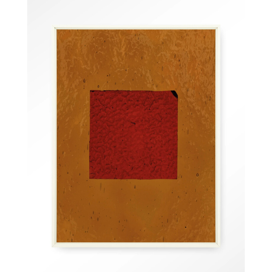Urban Cotton Wandkleed 'Geen Rood' 145 x 190cm in Floating Frame - off white afbeelding 