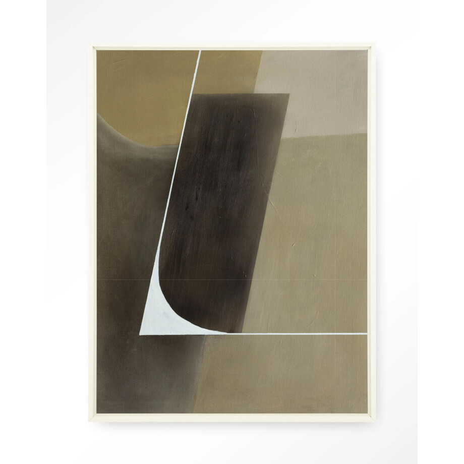 Urban Cotton Wandkleed 'Gentleness' 145 x 190cm in Floating Frame - off white afbeelding 