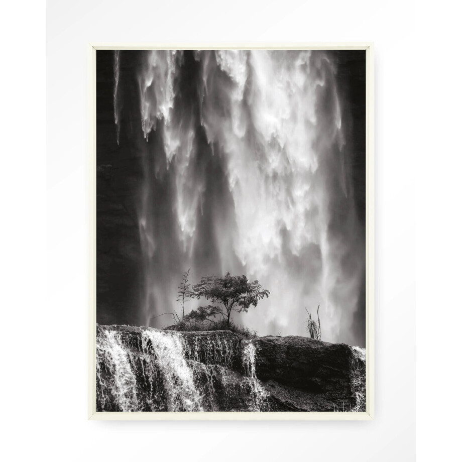 Urban Cotton Wandkleed 'Germinate' 145 x 190cm in Floating Frame - off white afbeelding 