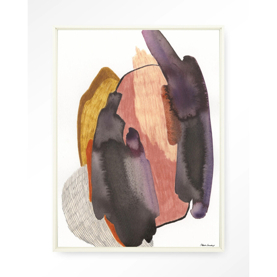 Urban Cotton Wandkleed 'Magnetism' 110 x 145cm in Floating Frame - off white afbeelding 