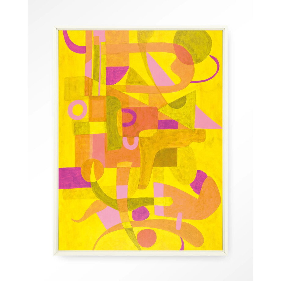 Urban Cotton Wandkleed 'Otono Dorado' 110 x 145cm in Floating Frame - off white afbeelding 