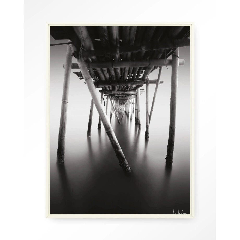 Urban Cotton Wandkleed 'Underworld' 80 x 110cm in Floating Frame - off white afbeelding 